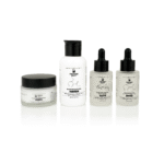 4-step skincare routine with salicylic acid, niacinamide, hyaluronic acid, and ceramide moisturizer by The Beer Beauty